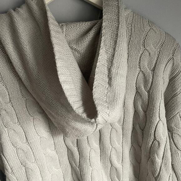 Y2K Bella Swan Grey Cableknit Zip up Cardigsn Sweater size Small - Picture 7 of 7